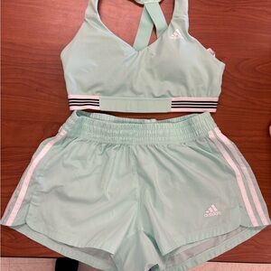 Adidas Light Green Activewear Set